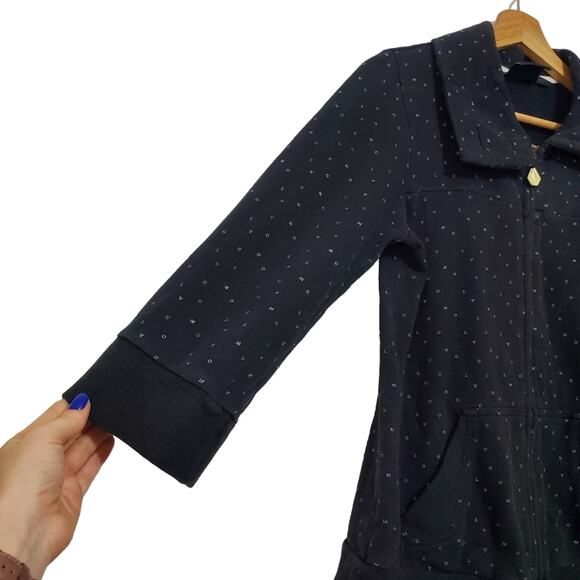 Volcom | 3/4 Sleeve All-Over Print Button Collar Zip Up Sweatshirt - Picture 4 of 12